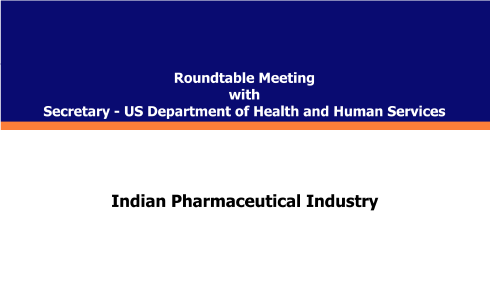 Roundtable with US HHS Secretary – Mumbai